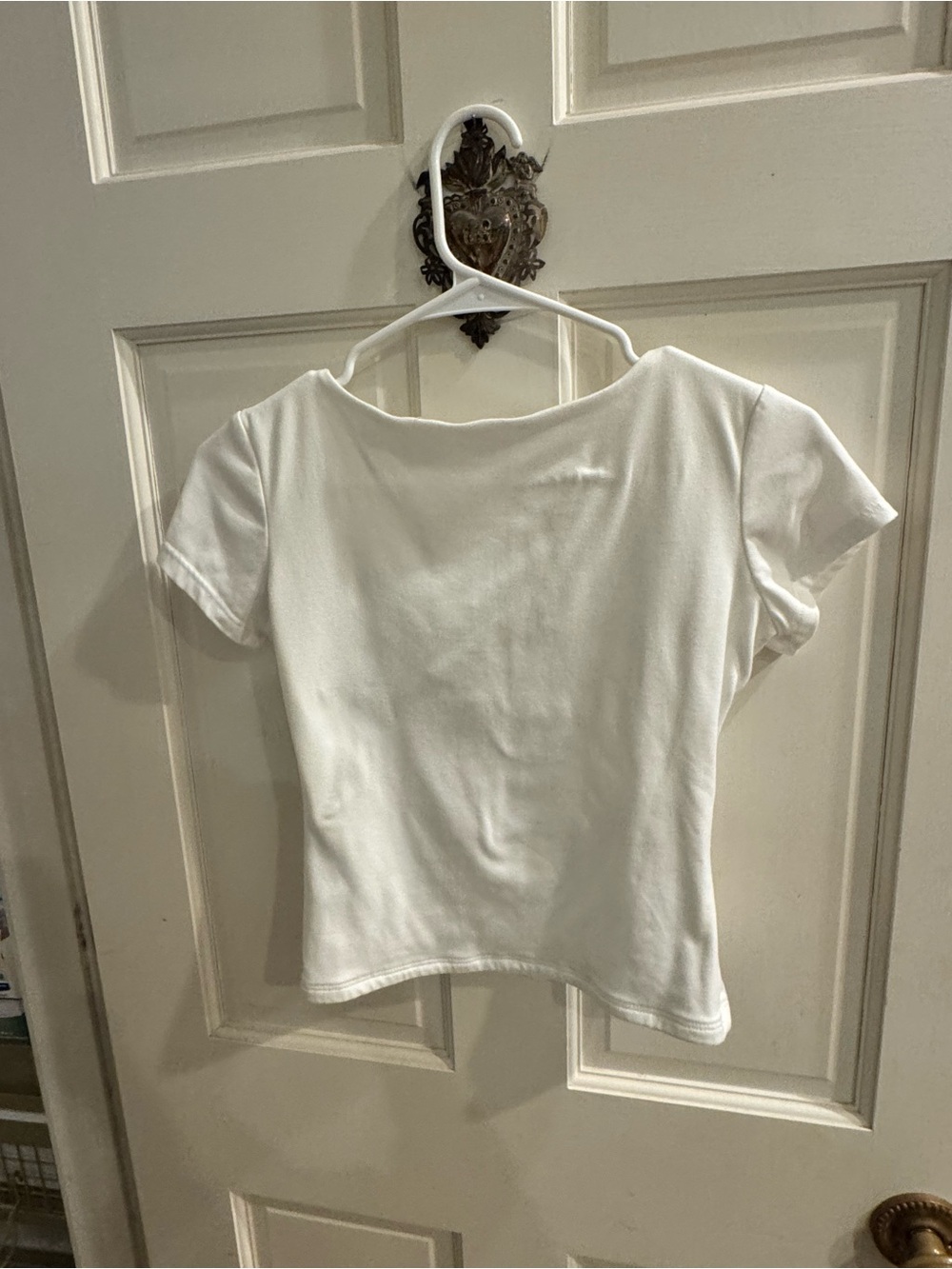 American Threads White Short Sleeve Top